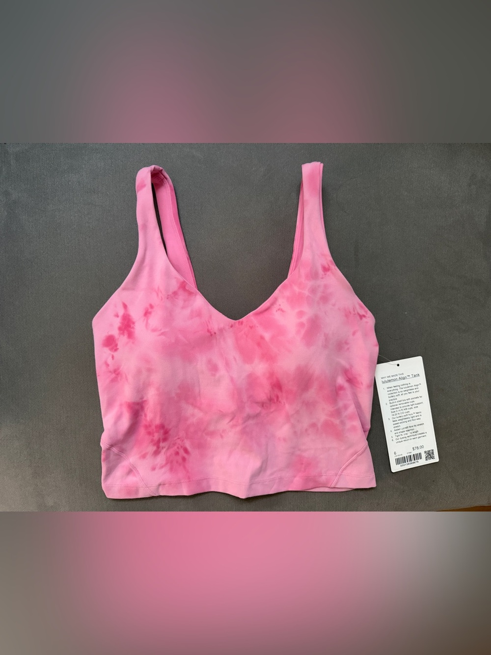 lululemon Align Tank Top Smoothie Wash Strawberry Multi NWT 6